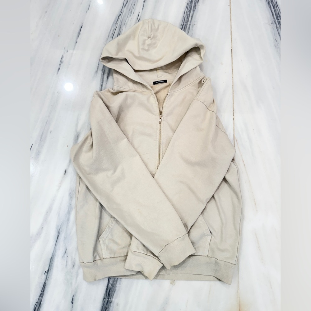 TALENTLESS Off-White Fleece Hoodie